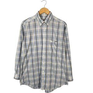 Vintage Burberry's of London Plaid Button Up Shirt Size 41 (L)
